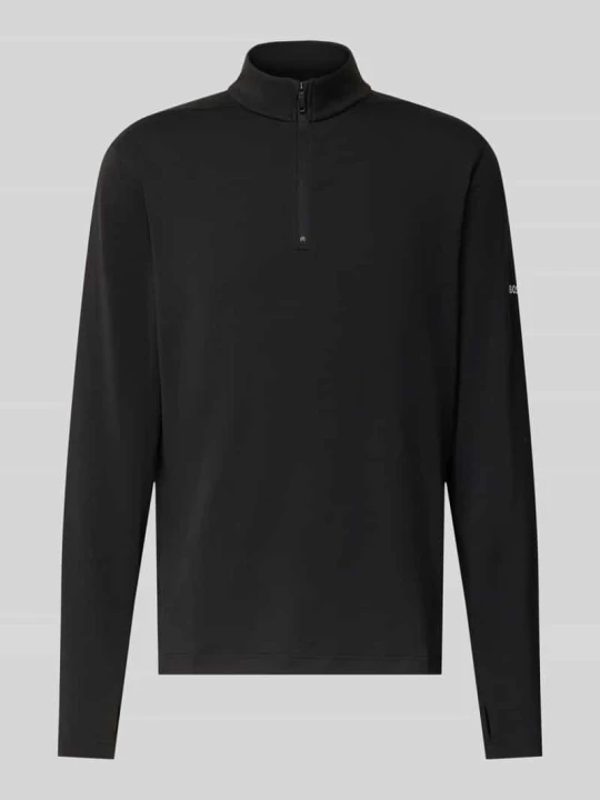 Zdjęcie produktu bluza o kroju regular fit ze stójką model 'SW_Active QZ' Boss Czarny