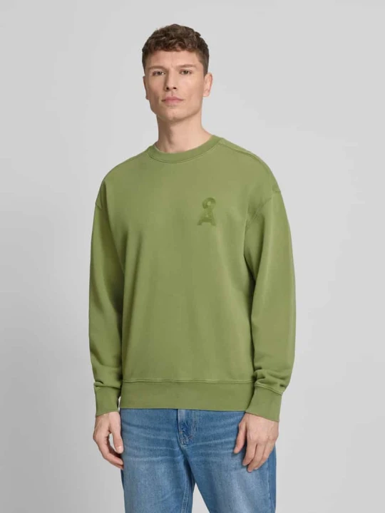 Zdjęcie produktu Bluza o kroju relaxed fit z czystej bawełny ekologicznej model 'ICONIC Å GMT' ARMEDANGELS Oliwkowy
