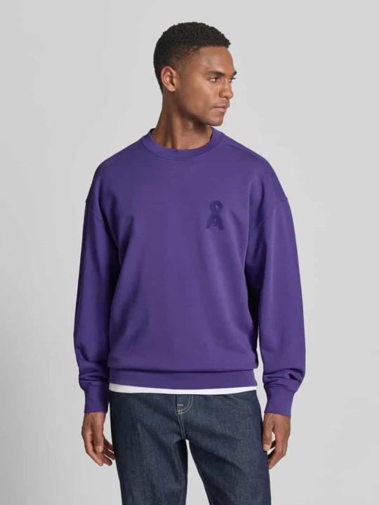 Zdjęcie produktu Bluza o kroju relaxed fit z czystej bawełny ekologicznej model 'ICONIC Å GMT' ARMEDANGELS Purpurowy