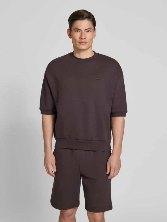 Zdjęcie produktu Bluza o kroju relaxed fit z czystej bawełny Lacoste Czekoladowy