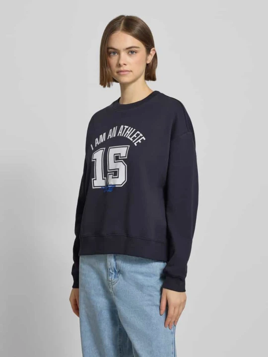 Zdjęcie produktu Bluza o kroju relaxed fit z czystej bawełny Marc O'Polo Granatowy
