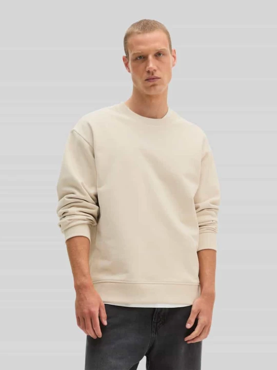 Zdjęcie produktu Bluza o kroju relaxed fit z czystej bawełny Marc O'Polo Piaskowy