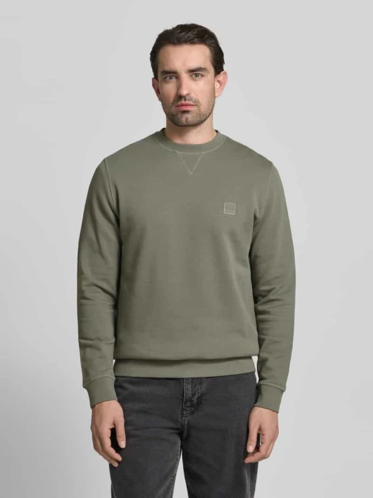 Zdjęcie produktu Bluza o kroju relaxed fit z czystej bawełny Model 'WESTART' Boss Oliwkowy