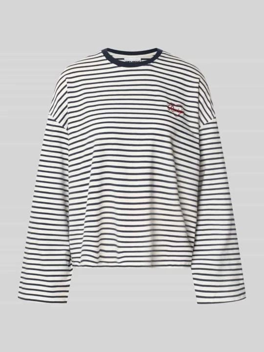 Zdjęcie produktu Bluza o kroju relaxed fit z domieszką bawełny REVIEW Ciemnoniebieski