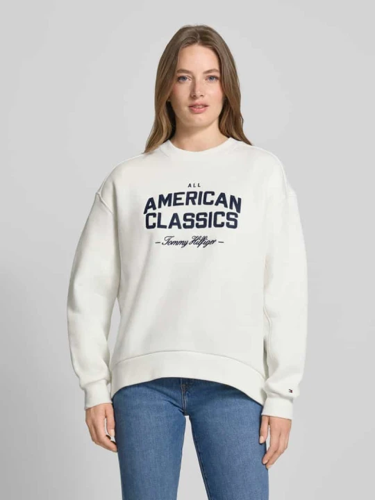 Zdjęcie produktu Bluza o kroju relaxed fit z froty z mieszanki bawełny Tommy Hilfiger Écru