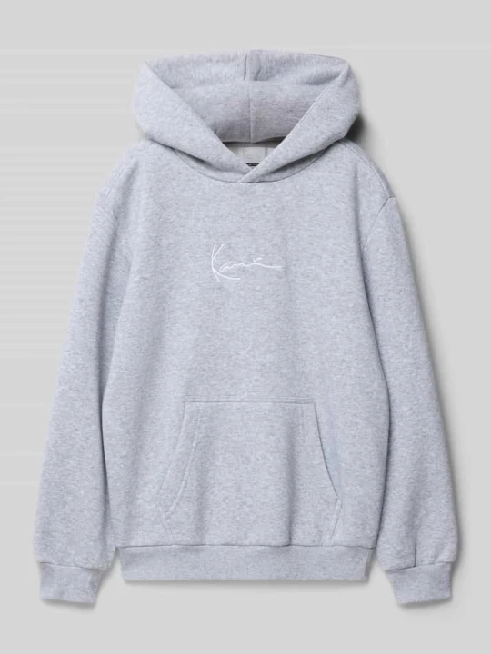 Zdjęcie produktu Bluza o kroju relaxed fit z kapturem i wyhaftowanym logo Karl Kani Średnioszary melanż