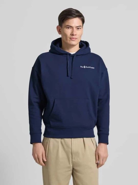 Zdjęcie produktu Bluza z kapturem o kroju relaxed fit z wyhaftowanym logo i kieszenią kangurka Polo Ralph Lauren Granatowy
