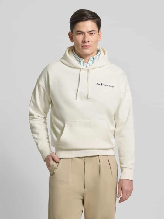 Zdjęcie produktu Bluza z kapturem o kroju relaxed fit z wyhaftowanym logo i kieszenią kangurka Polo Ralph Lauren Biały