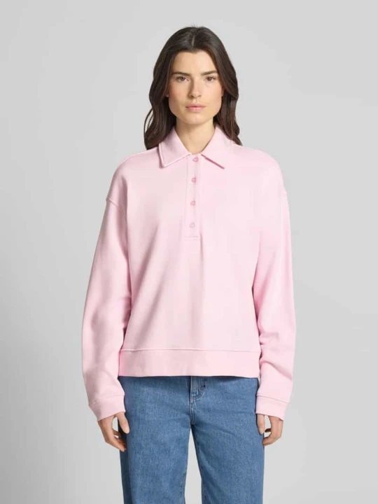 Zdjęcie produktu Bluza o kroju relaxed fit z kołnierzykiem polo Jake*s Mocnoróżowy