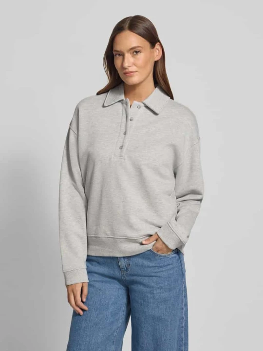 Zdjęcie produktu Bluza o kroju relaxed fit z kołnierzykiem polo Jake*s Srebrny melanż