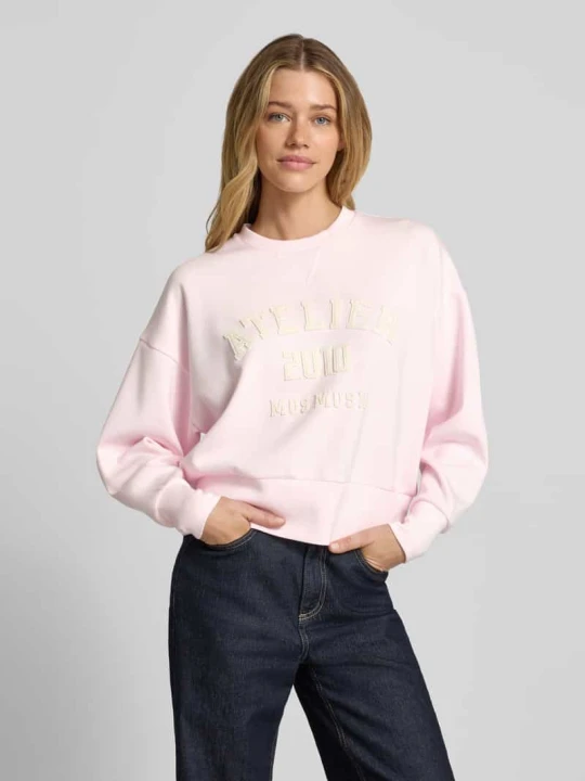 Zdjęcie produktu Bluza o kroju relaxed fit z mieszanka wiskozy model 'Nima' MOS MOSH Jasnoróżowy melanż