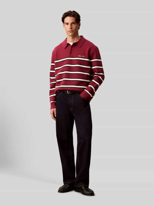Zdjęcie produktu Bluza o kroju relaxed fit z mieszanki bawełny Calvin Klein Jeans Bordowy