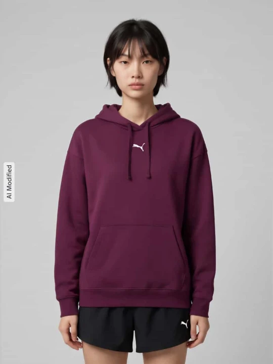 Zdjęcie produktu Bluza o kroju relaxed fit z mieszanki bawełny Puma Bordowy