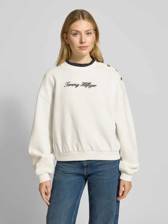 Zdjęcie produktu Bluza o kroju relaxed fit z mieszanki bawełny Tommy Hilfiger Écru