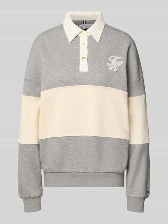 Zdjęcie produktu Bluza o kroju relaxed fit z mieszanki bawełny Tommy Hilfiger Jasnoszary melanż
