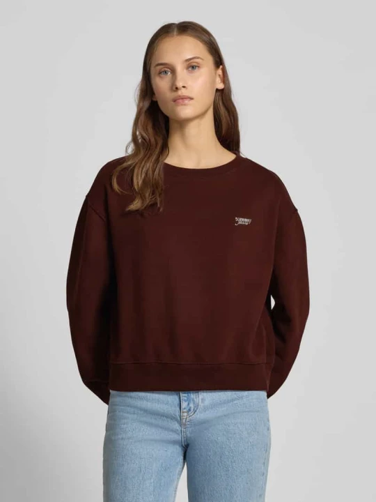 Zdjęcie produktu Bluza o kroju relaxed fit z mieszanki bawełny Tommy Jeans Ciemnobrązowy