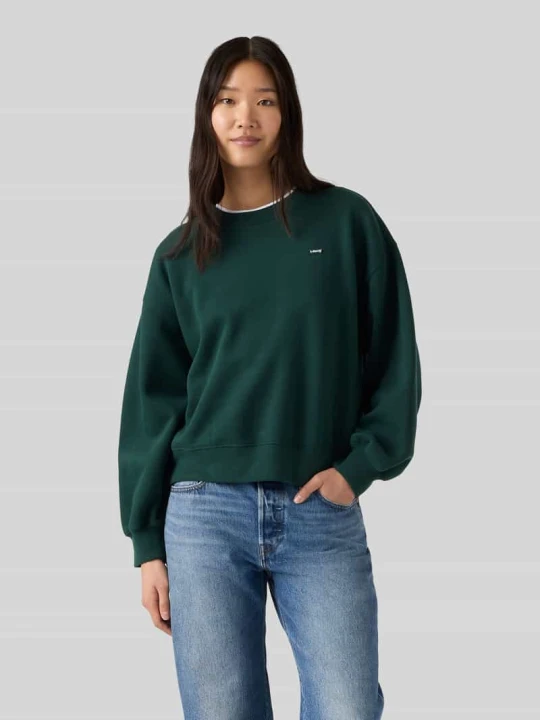 Zdjęcie produktu Bluza o kroju relaxed fit z mieszanki bawełny z wyhaftowanym logo Levi's Ciemnozielony