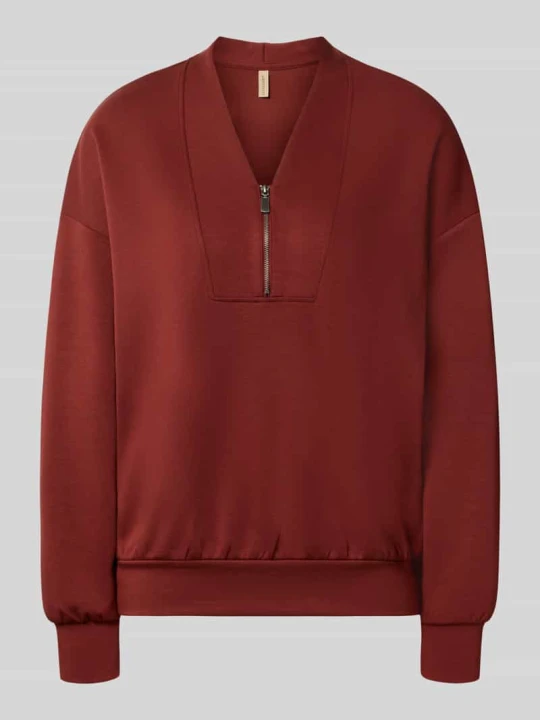 Zdjęcie produktu Bluza o kroju relaxed fit z mieszanki modalu model 'BANU' Soyaconcept Bordowy