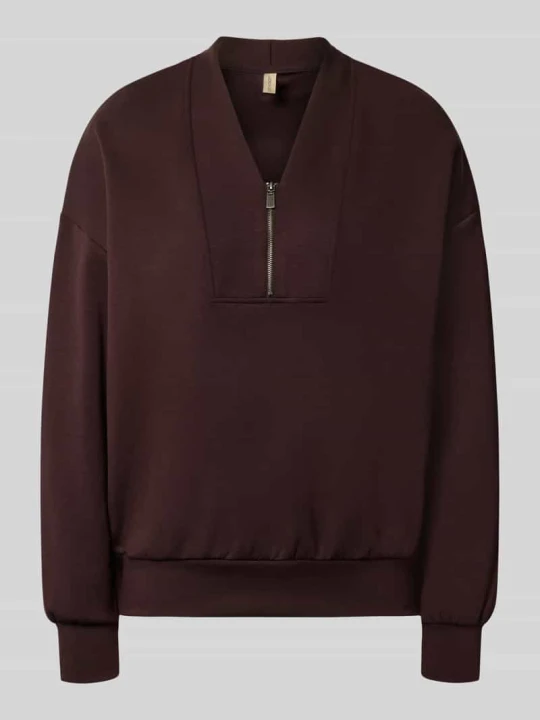 Zdjęcie produktu Bluza o kroju relaxed fit z mieszanki modalu model 'BANU' Soyaconcept Czekoladowy