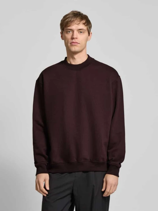 Zdjęcie produktu Bluza o kroju relaxed fit z okrągłym dekoltem Weekday Śliwkowy