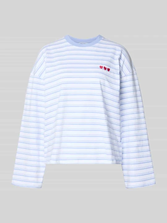 Zdjęcie produktu Bluza o kroju relaxed fit z wyhaftowanym motywem REVIEW Błękitny