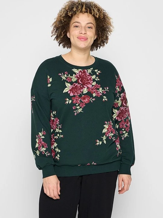Zdjęcie produktu Bluza ONLY Carmakoma zieleń butelkowa