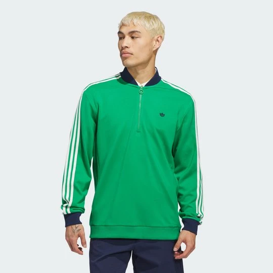Zdjęcie produktu Bluza Originals 3-Stripes 1/4 Zip Adidas zielony