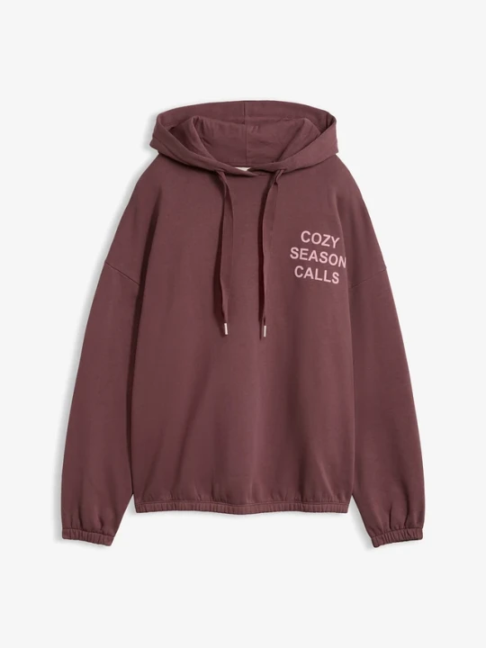 Zdjęcie produktu Bluza oversize z czystej bawełny BonPrix fioletowy