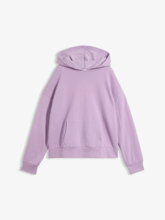 Zdjęcie produktu Bluza oversize z kapturem z miękkiej mieszanki bawełny BonPrix fioletowy