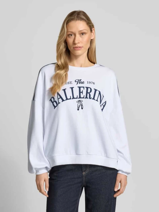 Zdjęcie produktu Bluza oversize z mieszanki bawełny model 'JAMIE' Vero Moda Biały