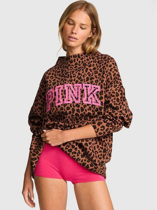 Zdjęcie produktu PINK Bluza oversize Campus Fleece ze stójką Victoria's Secret