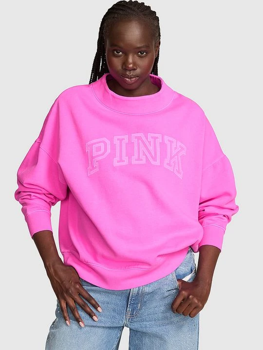 Zdjęcie produktu PINK Bluza oversize z półgolfem Campus Fleece Victoria's Secret