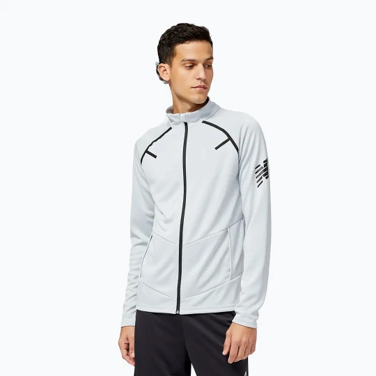 Zdjęcie produktu Bluza piłkarska męska New Balance Tenacity Football Training Track light aluminium Szary