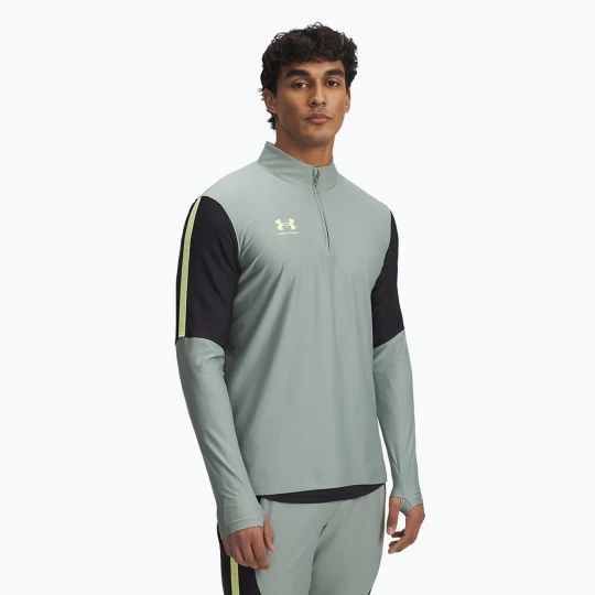 Zdjęcie produktu Bluza piłkarska męska Under Armour Challenger Pro 1 / 4 Zip silica green / black / sonic yellow