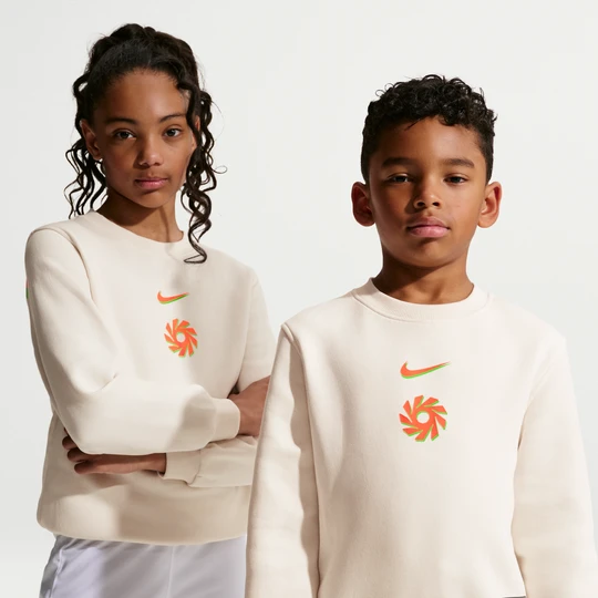 Zdjęcie produktu Bluza piłkarska Nike z półokrągłym dekoltem dla dużych dzieci Erling Haaland Club Fleece - Szary