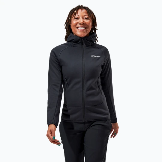 Zdjęcie produktu Bluza polarowa damska Berghaus Heuberg Hoody jet black / grey pinstripe marl