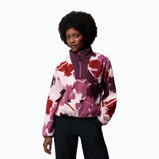 Zdjęcie produktu Bluza polarowa damska Columbia Sequoia Grove II Printed Half Zip antique mauve ikatbloom