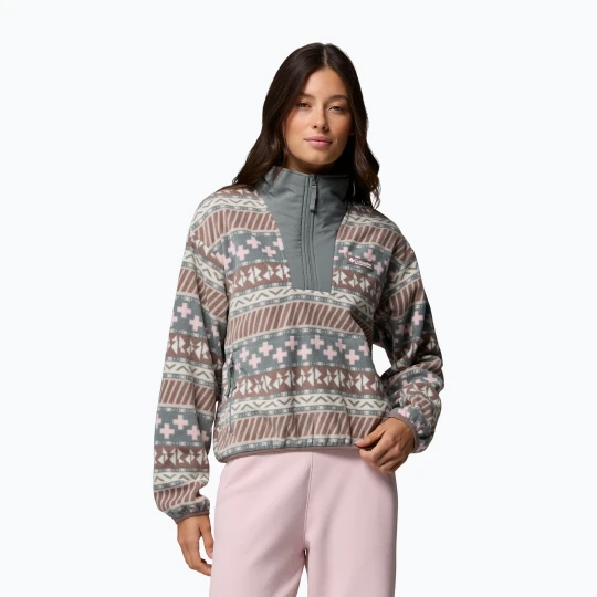 Zdjęcie produktu Bluza polarowa damska Columbia Sequoia Grove II Printed Half Zip Iron Wizard Island