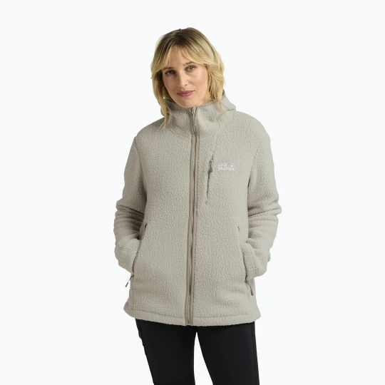 Zdjęcie produktu Bluza polarowa damska Jack Wolfskin Cradle Mountain Pile Full Zip pale sand Beżowy