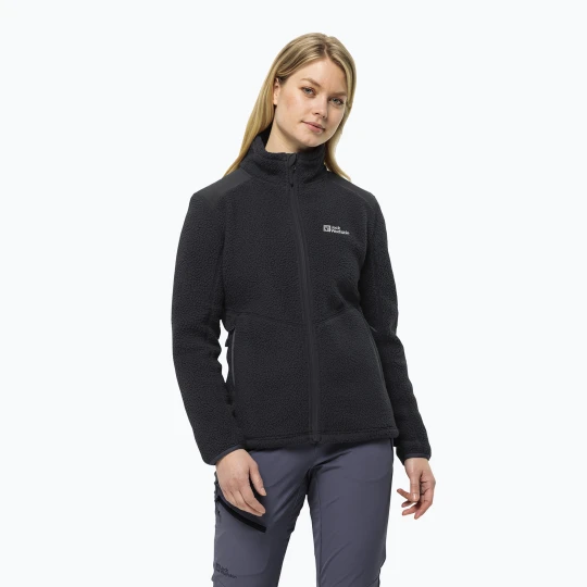 Zdjęcie produktu Bluza polarowa damska Jack Wolfskin Kammweg Pile Fz phantom Czarny