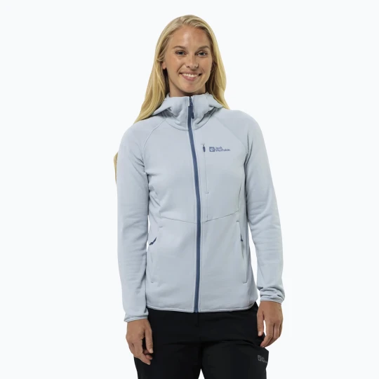 Zdjęcie produktu Bluza polarowa damska Jack Wolfskin Kolbenberg Hooded Fz soft blue