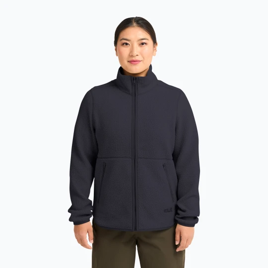 Zdjęcie produktu Bluza polarowa damska Jack Wolfskin Lite Curl Full Zip dark navy Granatowy