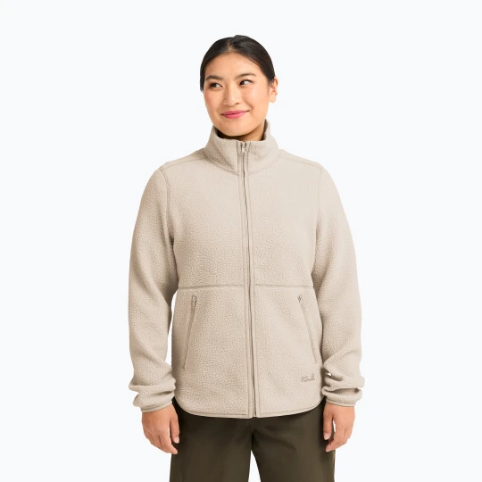 Zdjęcie produktu Bluza polarowa damska Jack Wolfskin Lite Curl Full Zip oyster Beżowy