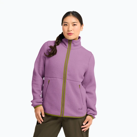 Zdjęcie produktu Bluza polarowa damska Jack Wolfskin Lite Curl Full Zip vivid orchid Różowy