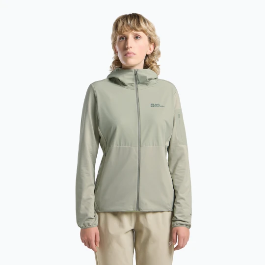 Zdjęcie produktu Bluza polarowa damska Jack Wolfskin Prelight Trail Hoody mint leaf Zielony