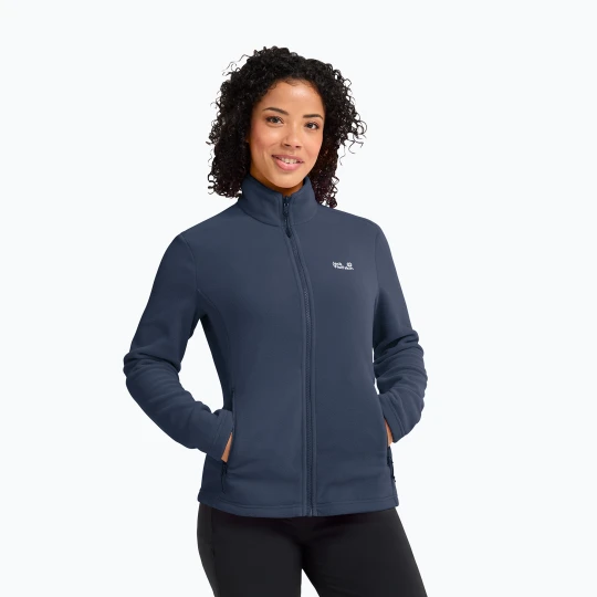 Zdjęcie produktu Bluza polarowa damska Jack Wolfskin Taunus 100 Full Zip midnight sky Niebieski