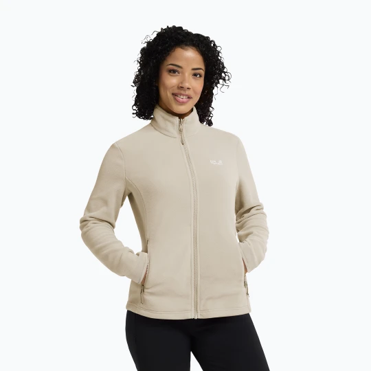 Zdjęcie produktu Bluza polarowa damska Jack Wolfskin Taunus 100 Full Zip oyster Beżowy
