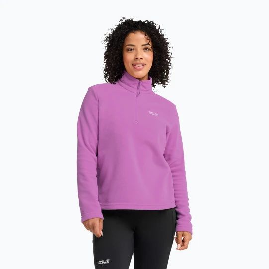 Zdjęcie produktu Bluza polarowa damska Jack Wolfskin Taunus 100 Half Zip foxglove Różowy