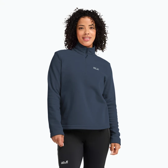 Zdjęcie produktu Bluza polarowa damska Jack Wolfskin Taunus 100 Half Zip midnight sky Niebieski
