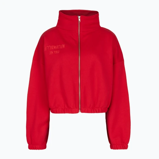 Zdjęcie produktu Bluza polarowa damska JOYINME Zip Flow Sweatshirt berry crash Czerwony